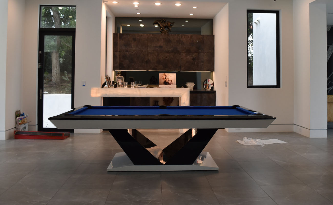 President Modern Pool Table Angle Rails