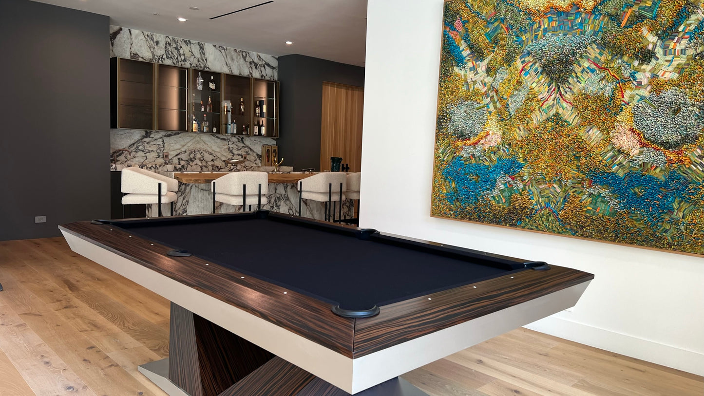 President Modern Pool Table Angle Rails
