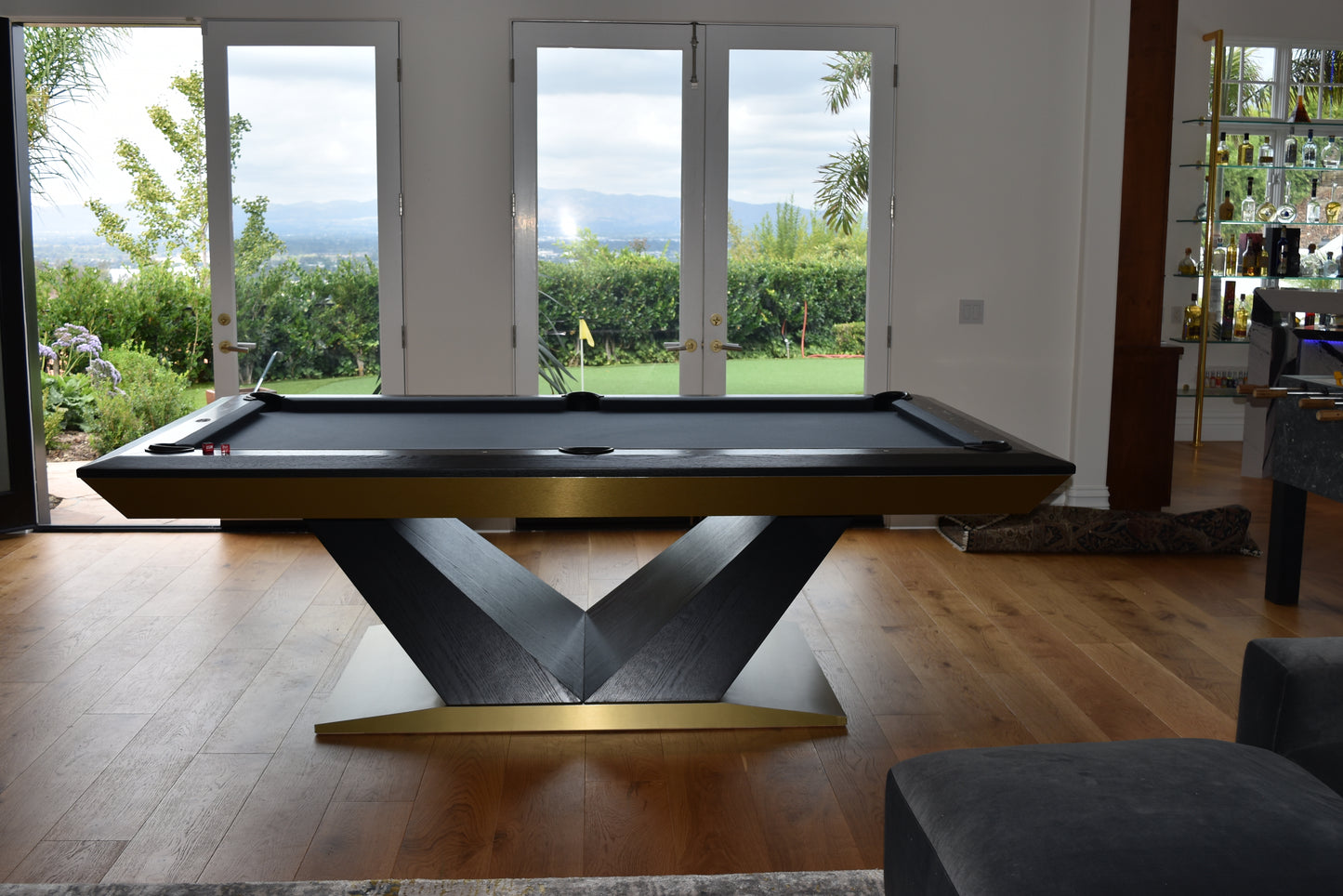 President Modern Pool Table Angle Rails