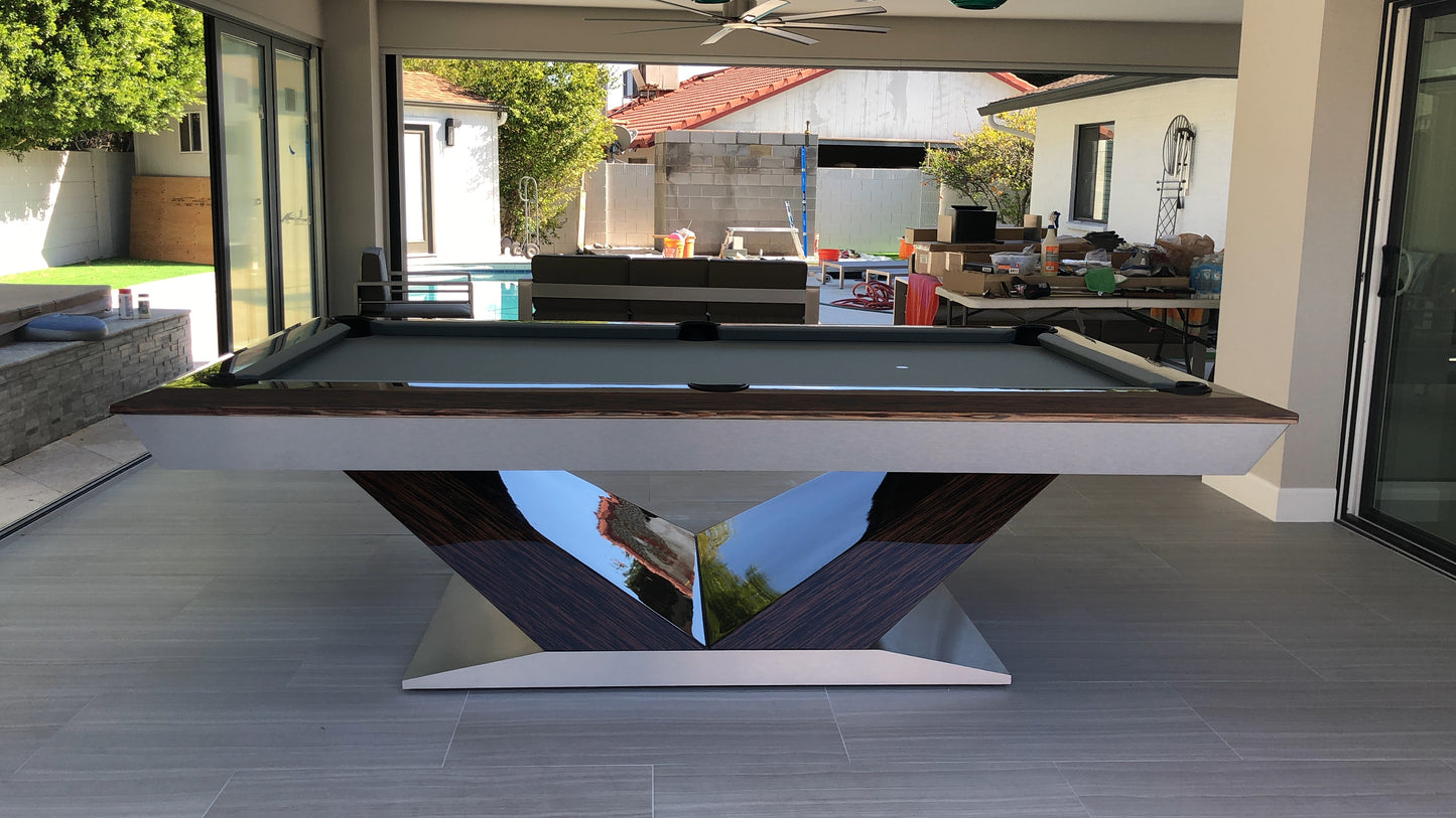 President Modern Pool Table Angle Rails