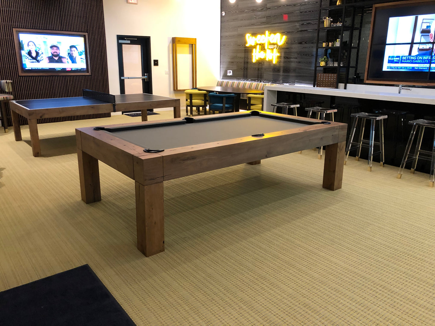 Parsons Pool Table Dry Oak